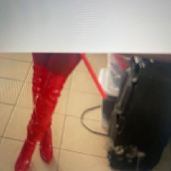 CUCCO THIGH HIGH RED PATENT LEATHER BOOTS 6(US) 36(EU) - Picture 14 of 15